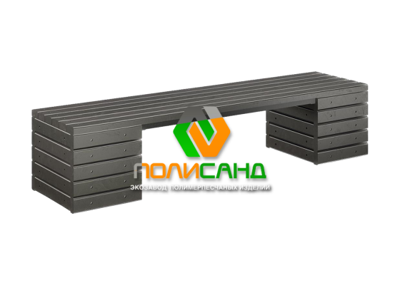 Экоскамья прямоугольная без спинки 2,0 м Tabula Low